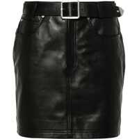 Fuste casual Leather Miniskirt With Belt Femei