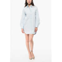 Rochii scurte Cotton Popeline Shirtdress With Monogram Femei