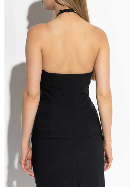 Bluze THE ATTICO Harlterneck Top With Side Zip Black Femei (BM 18787102) 4