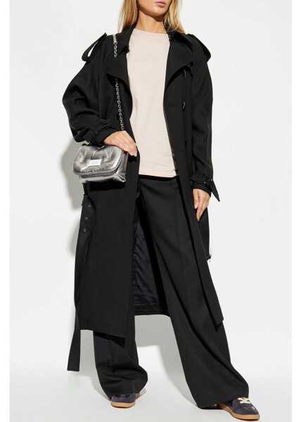 Tricouri Maison Margiela Mm1 Mm10 Cotton Crew-Neck T-Shirt With Ton On Ton Logo Pink Femei (BM 18787108) 2