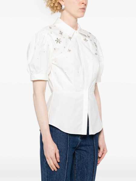 Bluze Self-Portrait Jewels Cotton Blouse White Femei (BM 18787117) 3