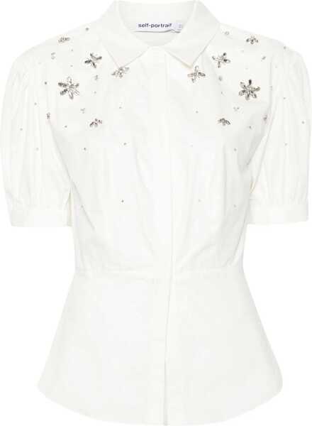 Bluze Self-Portrait Jewels Cotton Blouse White Femei (BM 18787117) 1