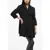Miu Miu Cotton Gabardine Coat With 3/4 Sleeve Black