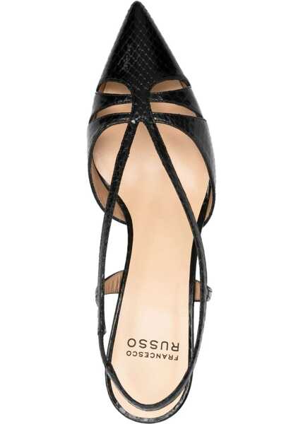Pantofi cu toc Francesco Russo Suede leather Dcollet BLACK Femei (BM 18787243) 4