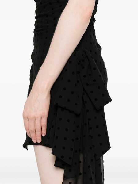 Rochii Alessandra Rich Polka-dot one-shoulder Dress BLACK-BLACK Femei (BM 18787258) 5