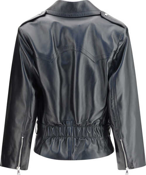 Geci biker Alessandra Rich Leather Biker Jacket BLACK Femei (BM 18787261) 2
