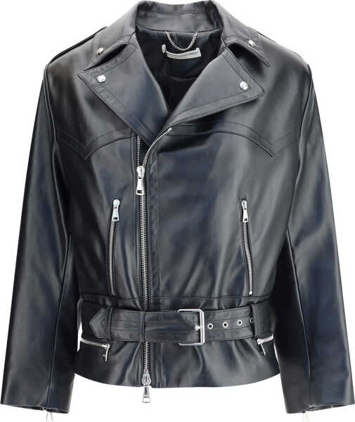 Geci biker Alessandra Rich Leather Biker Jacket BLACK Femei (BM 18787261) 1
