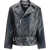 Alessandra Rich Leather Biker Jacket BLACK