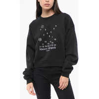 Bluze de trening Mm1 Mm10 Crew-Neck Sweatshirt With Maxi Frontal Embroidery Femei