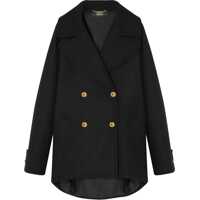 Paltoane Wool Cloth Double Breast Peacoat With Golden-Effect Buttons Femei