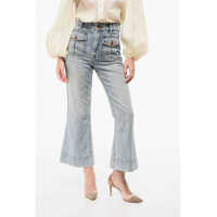 Blugi drepti ZIMMERMANN Cropped Flared Jeans