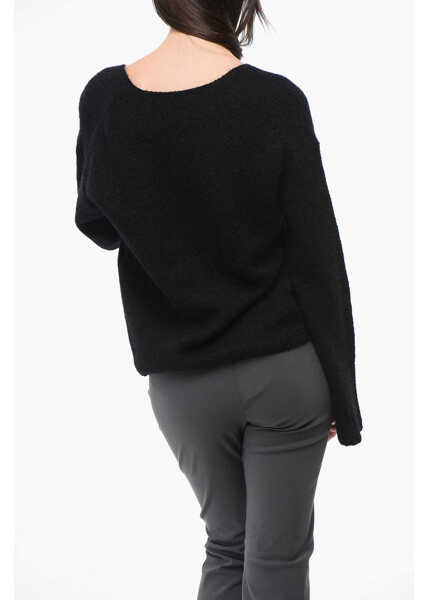 Pulovere BY MALENE BIRGER Wool Blend Cimone V-Neck Sweater Black Femei (BM 18787375) 2