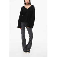 Imbracaminte BY MALENE BIRGER Dama - Pulovere BY MALENE BIRGER Wool Blend Cimone V-Neck Sweater Black Femei (BM 18787375) - B-mall.ro