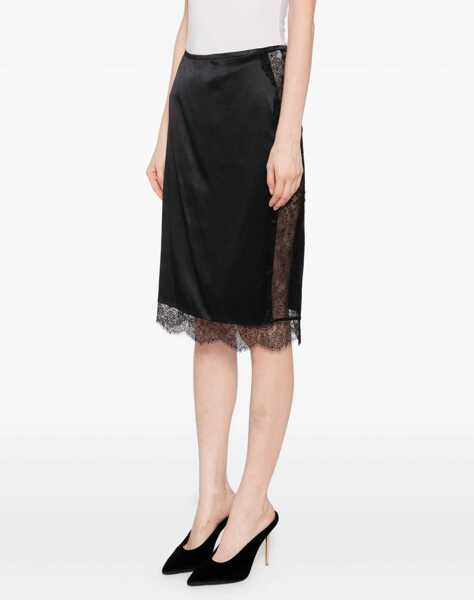 Fuste Tom Ford Satin Skirt with lace details BLACK Femei (BM 18787420) 3
