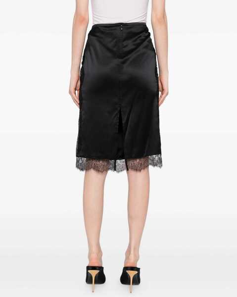 Fuste Tom Ford Satin Skirt with lace details BLACK Femei (BM 18787420) 4