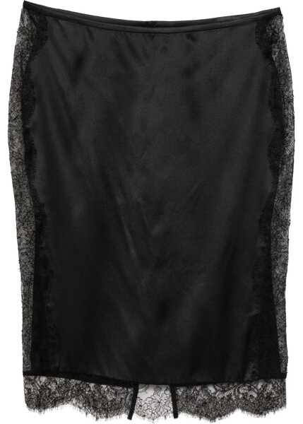 Fuste Tom Ford Satin Skirt with lace details BLACK Femei (BM 18787420) 1