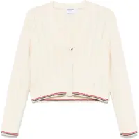 Pulovere casual Ladder Full Needle Rib Stitch V Neck Car Femei