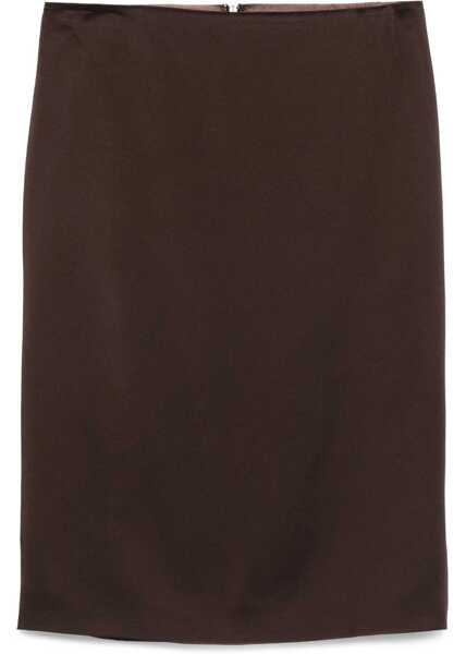 Fuste Tom Ford Satin midi Skirt DEEP BROWN Femei (BM 18787492) 1