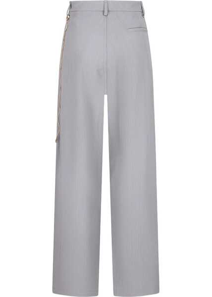 Pantaloni casual DARKPARK Chain adorned Phebe Pants LIGHT GREY Femei (BM 18787609) 2