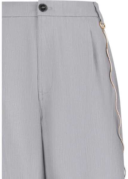 Pantaloni casual DARKPARK Chain adorned Phebe Pants LIGHT GREY Femei (BM 18787609) 3