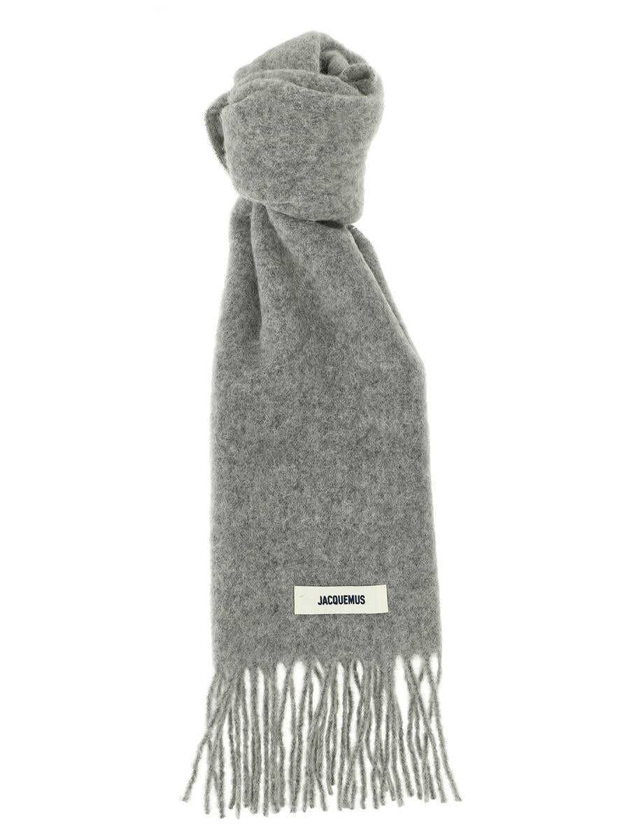Esarfe JACQUEMUS Jacquemus LEcharpe Carro Scarf GRAY Barbati (BM 18788397) 1