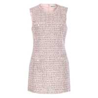 Rochii Self-Portrait Pink Boucle Sleeveless Mini Dress Clothing Femei