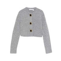 Cardigane Self-Portrait Grey Wool Cardigan Clothing Femei
