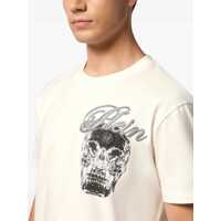 Tricouri Philipp Plein pentru Barbati - Tricouri Philipp Plein Philipp Plein Glass Skull T-Shirt WHITE Barbati (BM 18790161) - B-mall.ro