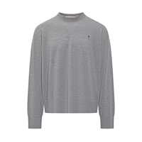 Pulovere AMI Paris Grey Wool Crew Neck Sweater Ami Alexandre Mattiussi Barbati