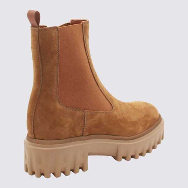 Bocanci Hogan Hogan Brown Leather Boots BROWN Femei (BM 18790560) 3