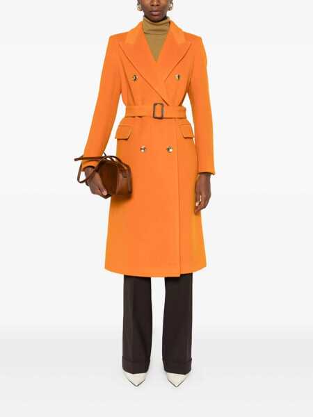 Paltoane Tagliatore Tagliatore Wool Double-Bteasted Coat ORANGE Femei (BM 18790656) 2