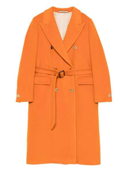 Paltoane Tagliatore Tagliatore Wool Double-Bteasted Coat ORANGE Femei (BM 18790656) 1