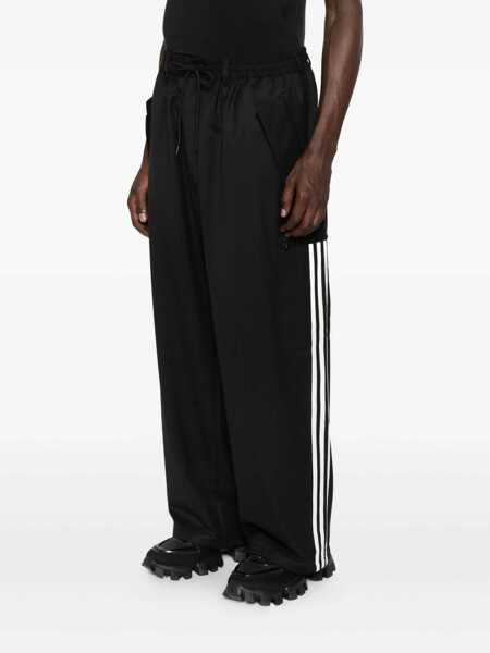 Pantaloni Y-3 Y-3 Adidas Black Baggy Pants With Side Bands Y-3 Black Barbati (BM 18790710) 3