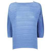 Camasi Pleats Please Issey Miyake "Sheer Bounce Knit" Shirt Clothing Femei