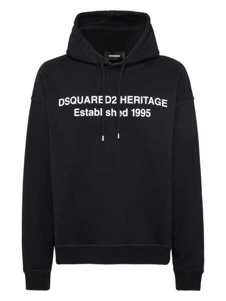 Bluze de trening DSQUARED2 DSQUARED2 Relax Fit Hoodie Clothing Black Barbati (BM 18791676) 1