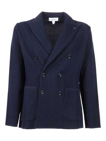 Paltoane Lardini KNITTED JACKET Blue Barbati (BM 18792306) 1
