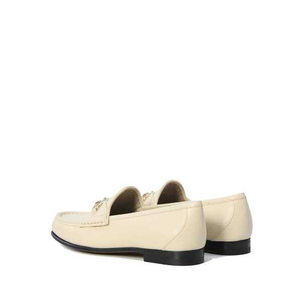 Pantofi fara toc Gucci Gucci Horsebit 1953 Loafers Ivory Femei (BM 18792366) 3