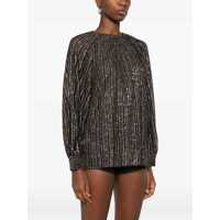 Imbracaminte Dama pagina 159 - Bluze MISSONI BEACHWEAR Striped sequined Blouse BROWN/BLACK Femei (BM 18792439) - B-mall.ro