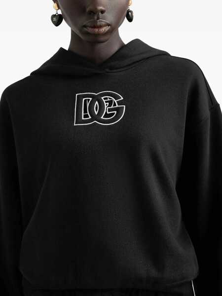 Bluze de trening Dolce & Gabbana Logo Hooded Sweatshirt NERO Femei (BM 18792445) 4