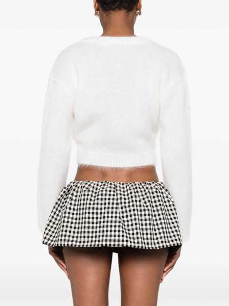 Cardigane Alessandra Rich Mohair Cardigan with embroidery WHITE Femei (BM 18792487) 4