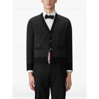 Pulovere pentru Barbati - Cardigane Thom Browne Wool Cardigan BLACK Barbati (BM 18792499) - B-mall.ro
