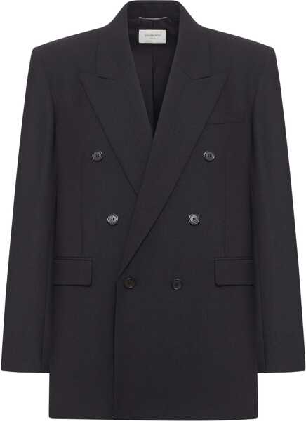 Sacouri Saint Laurent Wool double-breasted Blazer NOIR Barbati (BM 18792514) 1