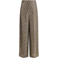 Pantaloni casual Monogram pattern silk Pants Femei