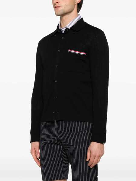Cardigane Thom Browne Virgin wool Cardigan BLACK Barbati (BM 18792535) 3