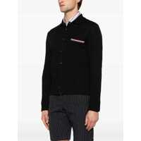 Pulovere pentru Barbati - Cardigane Thom Browne Virgin wool Cardigan BLACK Barbati (BM 18792535) - B-mall.ro