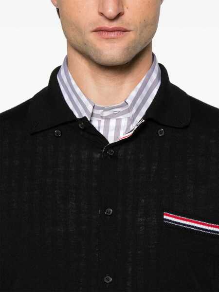 Cardigane Thom Browne Virgin wool Cardigan BLACK Barbati (BM 18792535) 5
