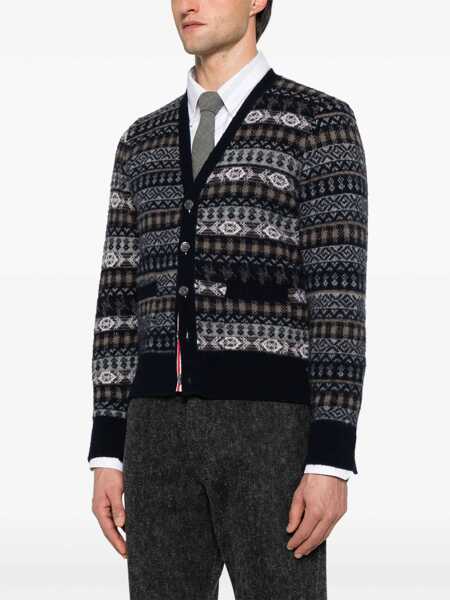Cardigane Thom Browne Fair Isle Cardigan NAVY Barbati (BM 18792556) 3