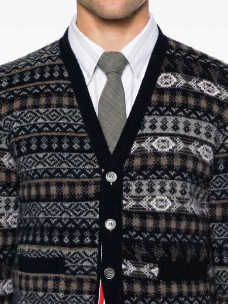 Cardigane Thom Browne Fair Isle Cardigan NAVY Barbati (BM 18792556) 5