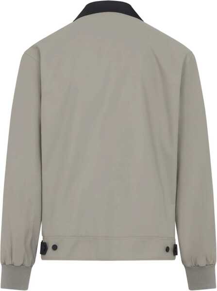 Jachete Givenchy Cotton Harrington Jacket with leather details BEIGE Barbati (BM 18792571) 2