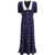 Alessandra Rich Bow patterned Dress NAVY BLUE-WHITE